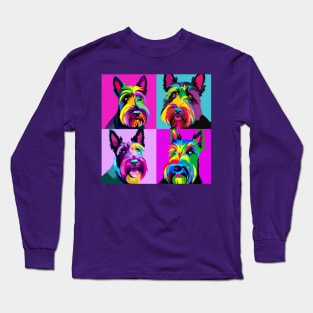 Scottish Terrier Pop Art - Dog Lover Gifts Long Sleeve T-Shirt